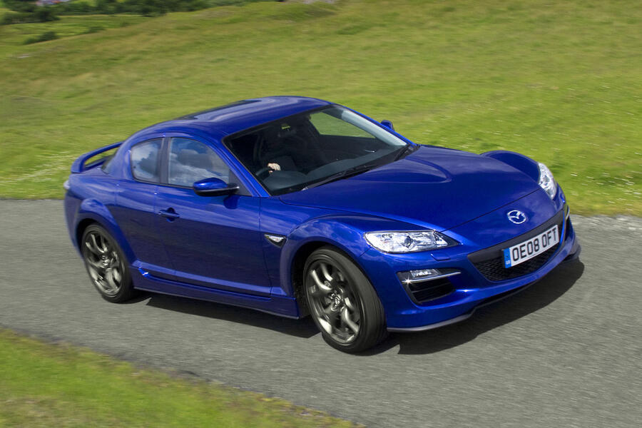 2008 Mazda RX-8 R3, front quarter tracking
