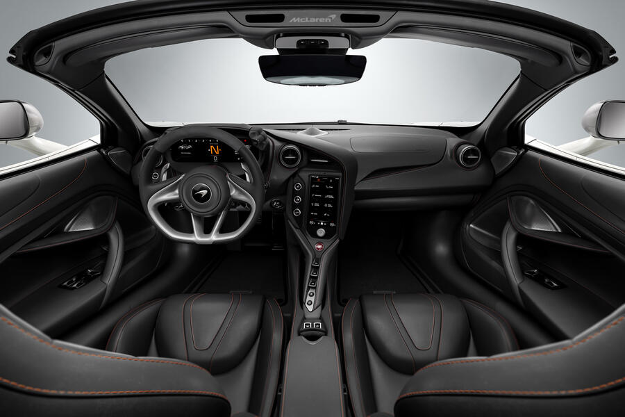 Mclaren 750s spider interior facing forward