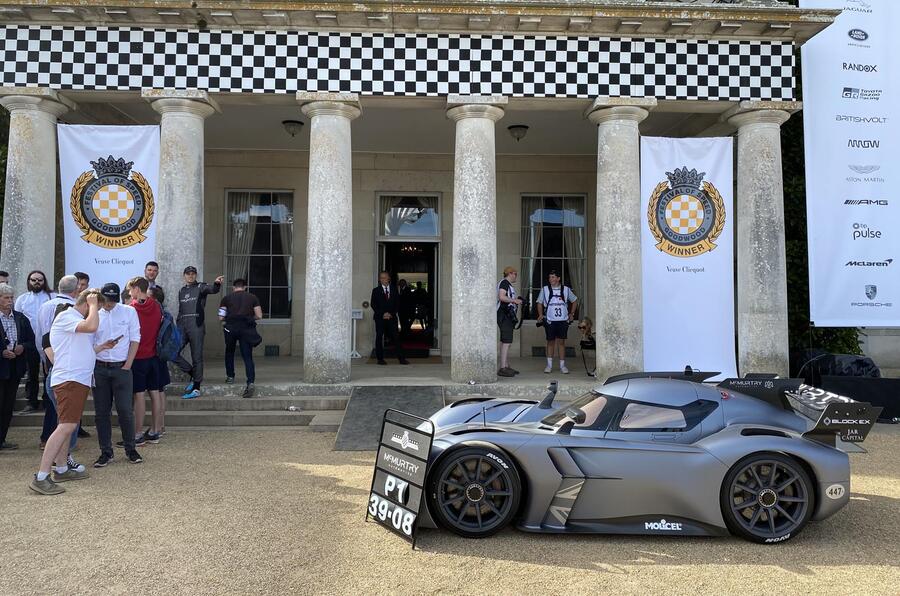 Mcmurtry speirling outside goodwood house