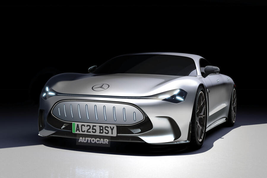Mercedes AMG GT 4dr â€“ Autocar render, front