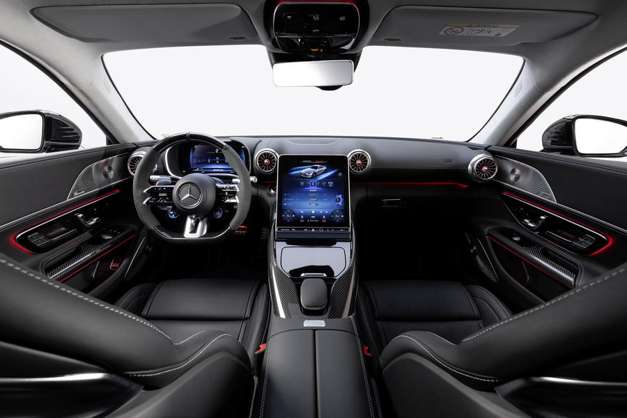 Mercedes AMG GT complete interior at the front