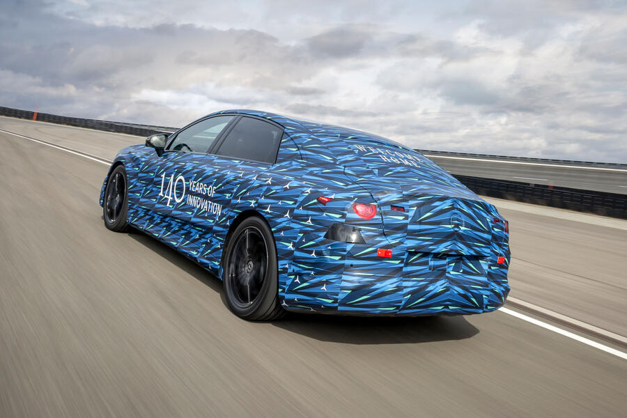 Mercedes C-Class Electric, camouflaged