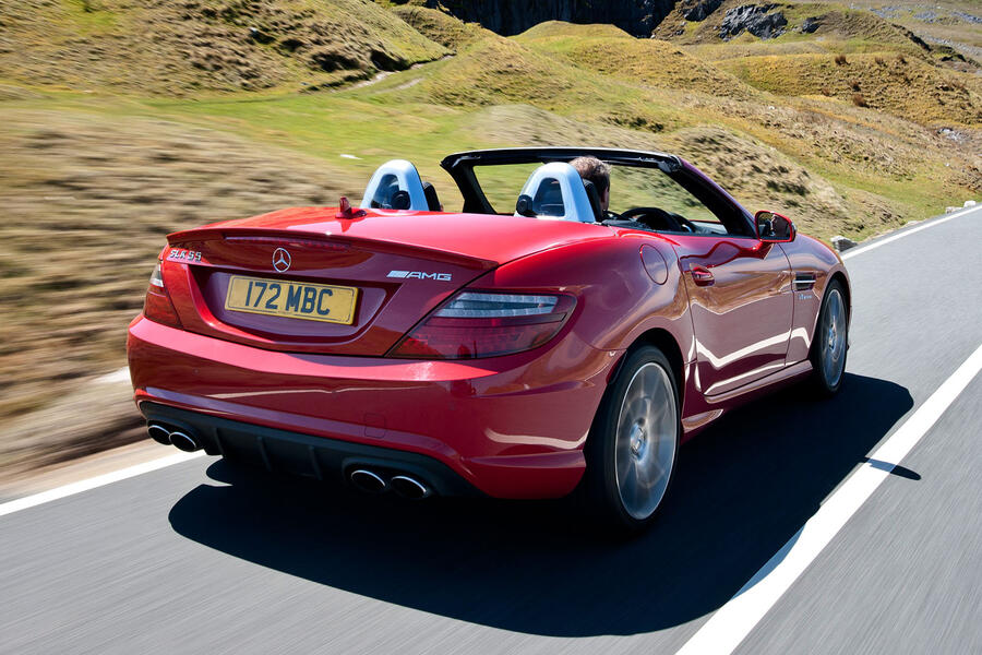 Mercedes slk55 amg rear three quarter