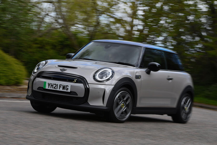 Mini cooper electric front quarter tracking 2021