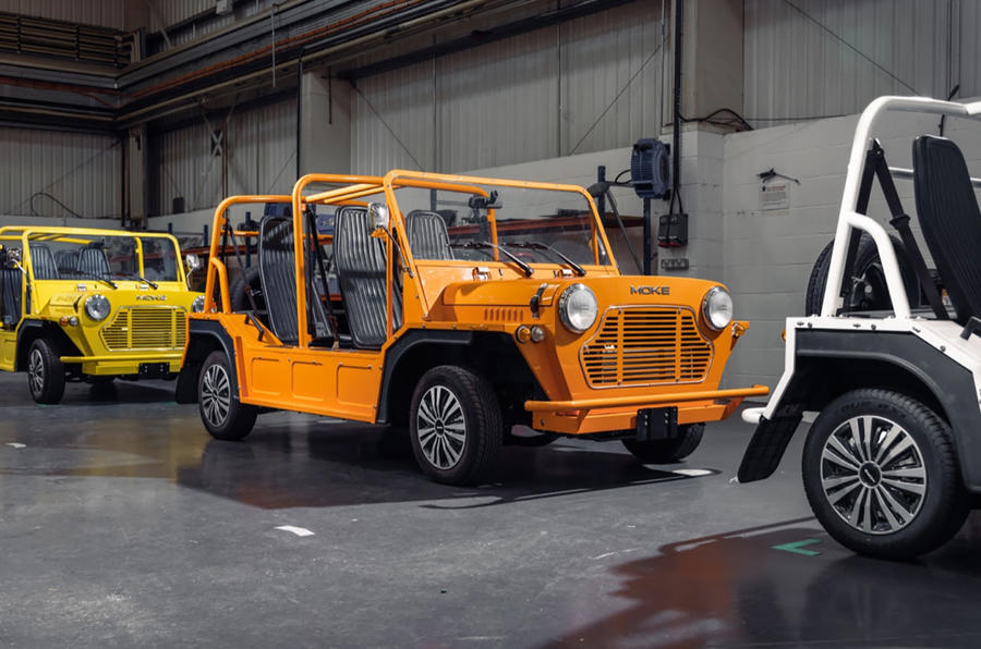 Mini moke on production line