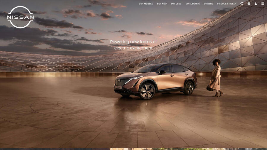 Nissan uk website homepage