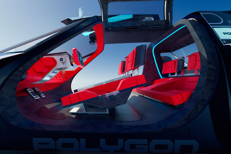 Peugeot Polygon interior viewed from outside