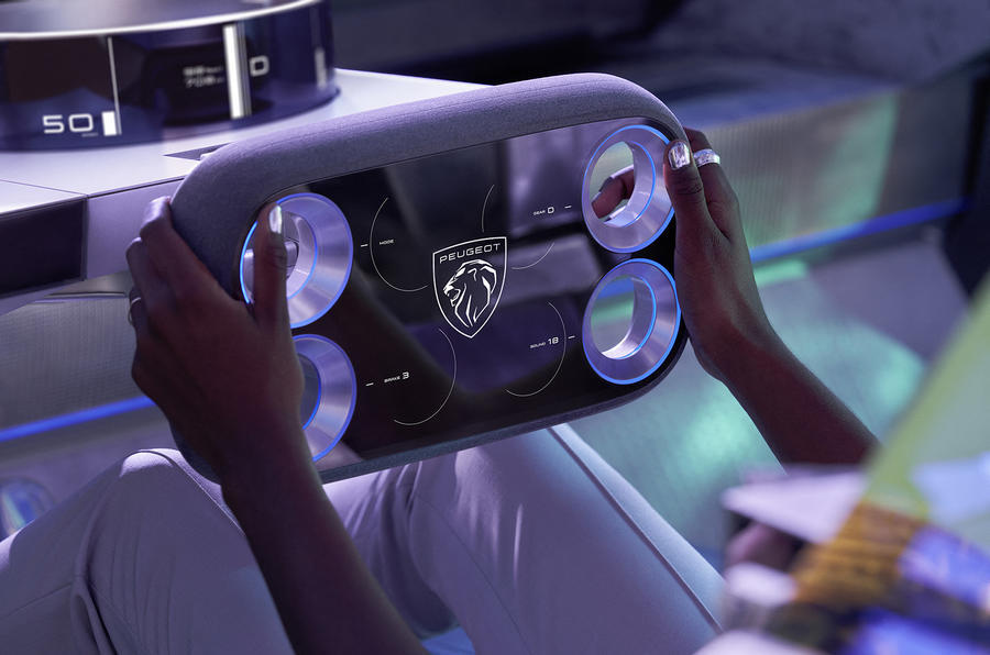 Peugeot inception concept hands on the wheel 0