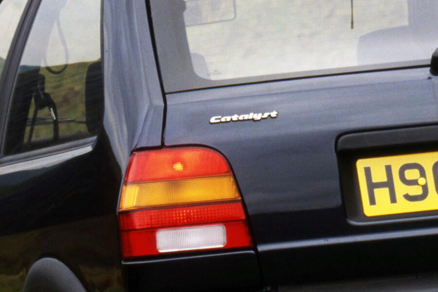 VW Polo Catalyst badge
