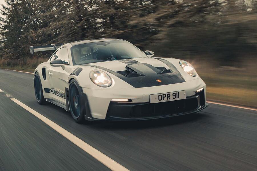 porsche 911 gt3 rs front three quarter tracking