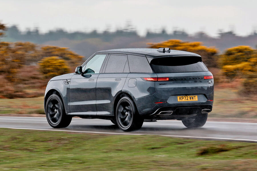 Range Rover Sport PHEV driving â€“ rear quarter