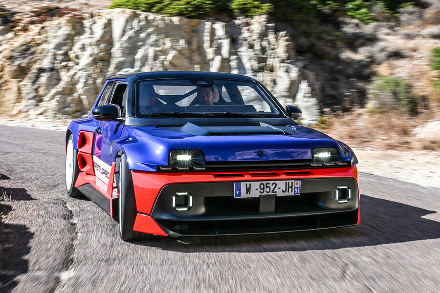 Renault 5 Turbo 3E front quarter tracking