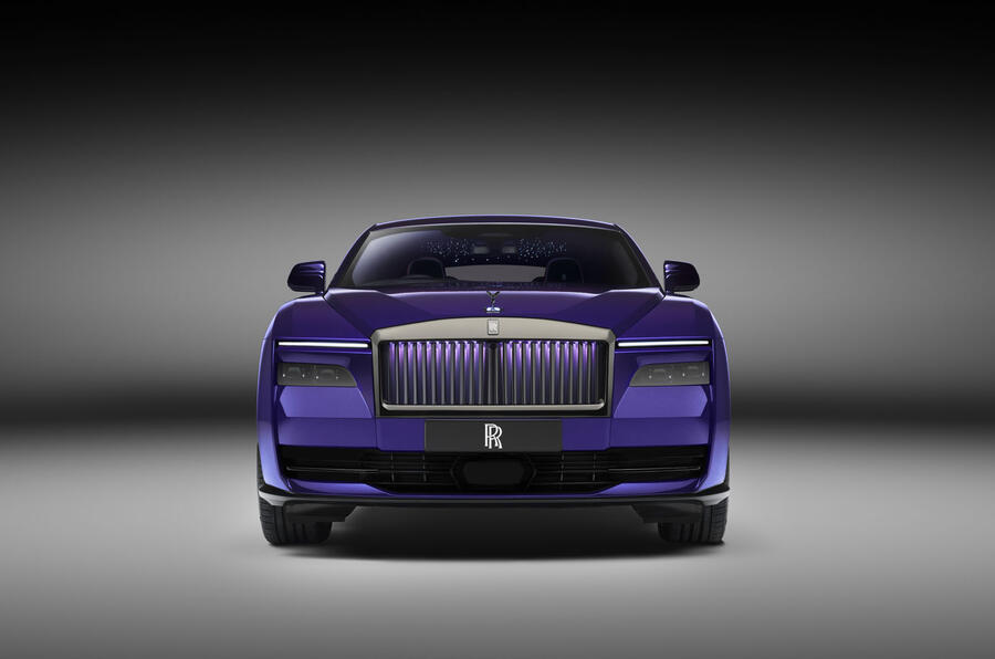 rolls royce black badge spectre front light up grille