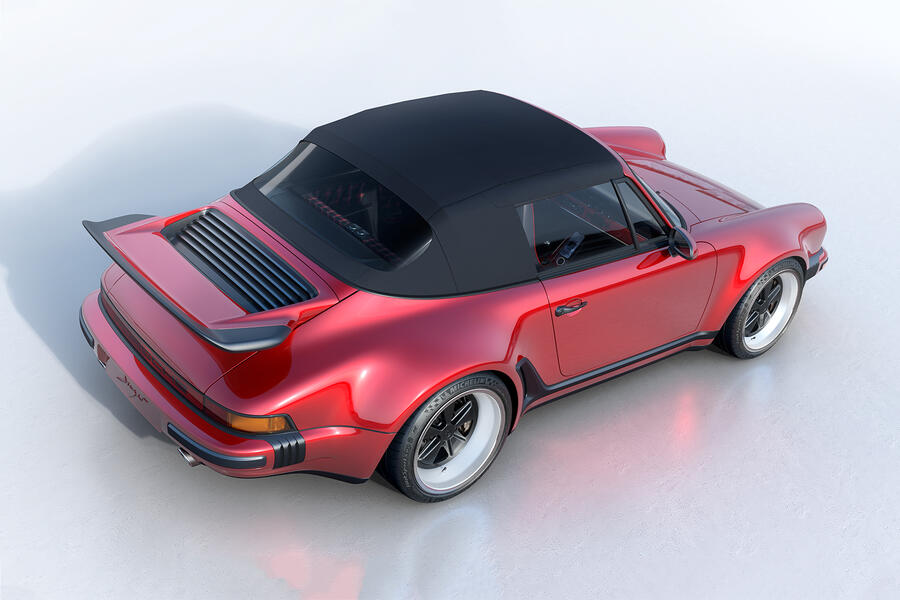 Singer porsche 911 930 turbo cabriolet 2022 rear quarter top