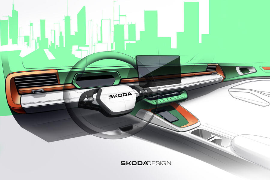 Skoda Epiq interior sketch