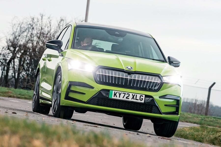 Skoda Enyaq iV coupe vRS driving front