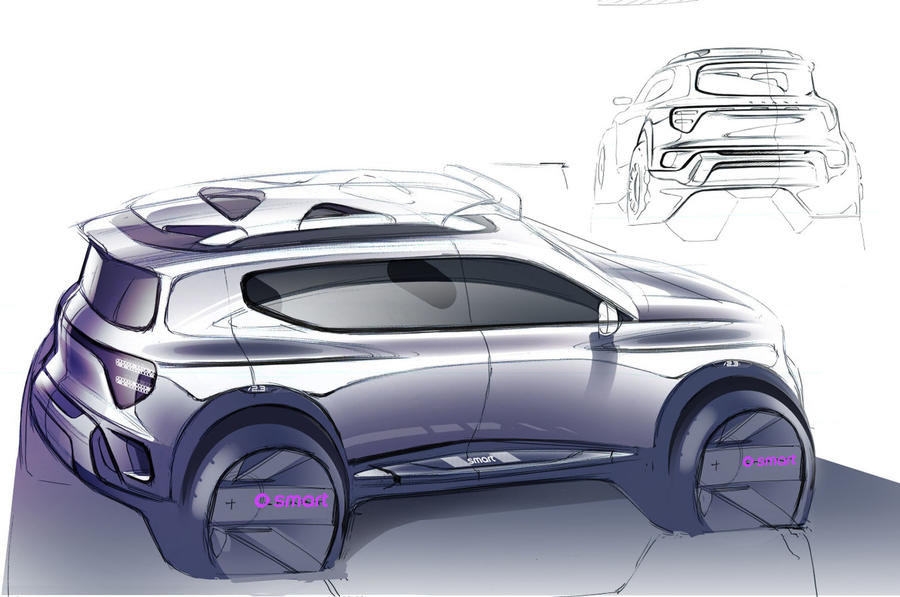 smart 5 concept design sketches various angles