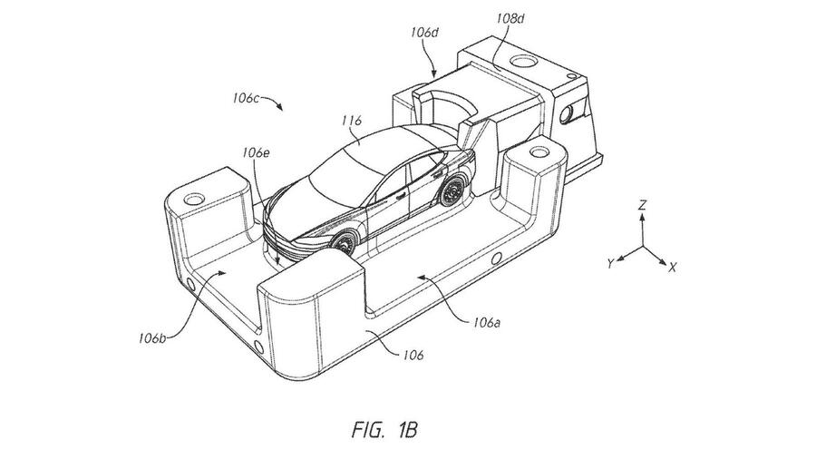 aria-label="tesla goes patent crazy with huge casting machine for model y"