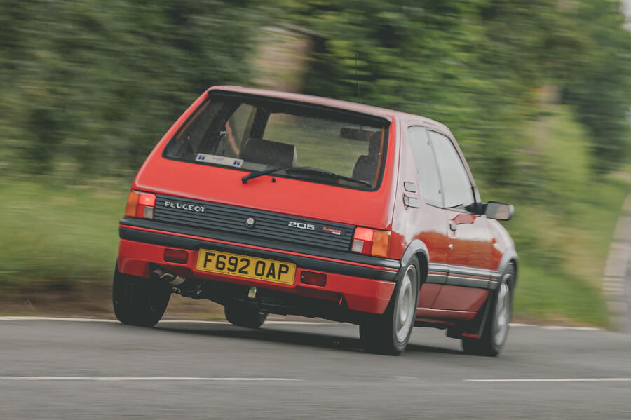 Tolman Peugeot 205 GTi driving – rear quarter