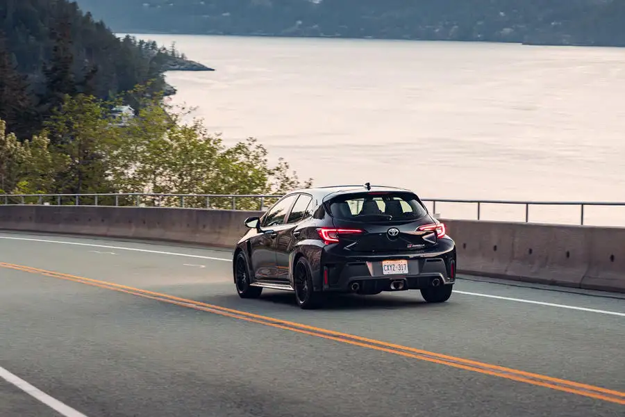 Toyota GR Corolla driving – rear