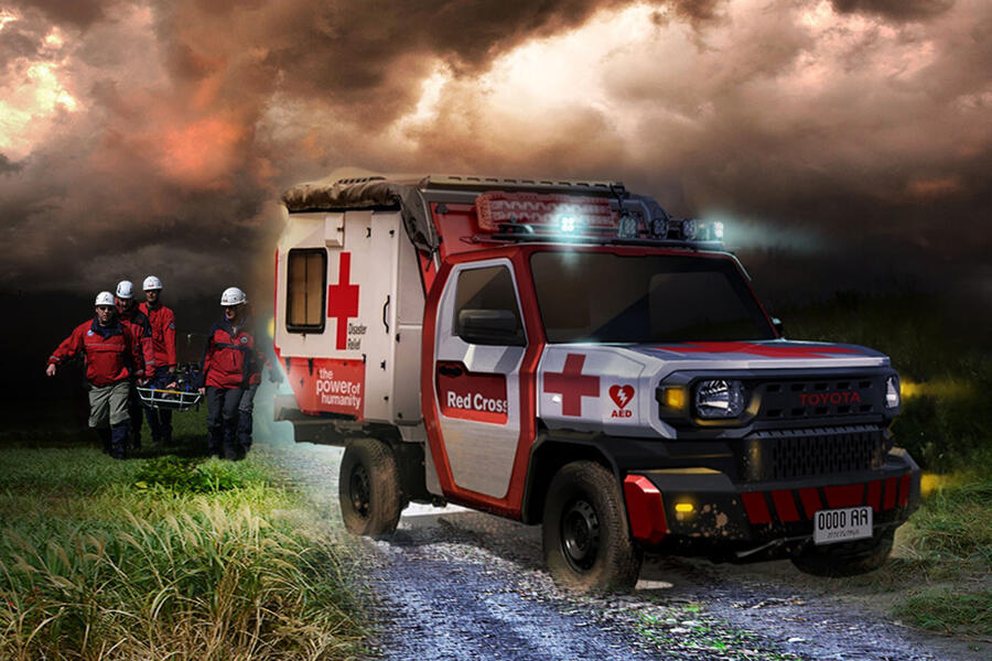 Toyota IMV 0 mountain rescue ambulance render