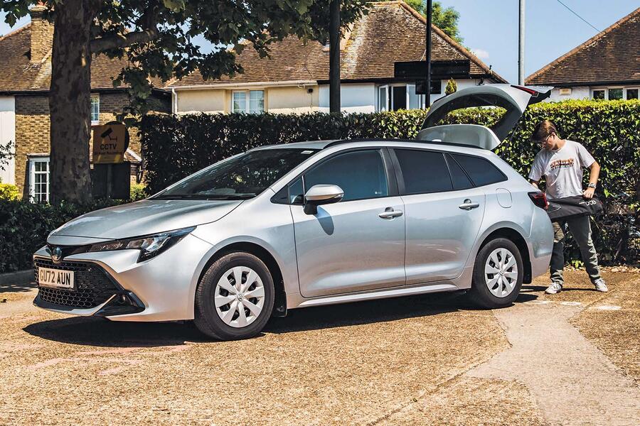 Jack Harrison loading photography cogwheel  into Toyota Corolla Commercial