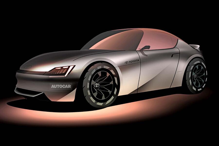 Toyota gr sports car render front three quarter 1