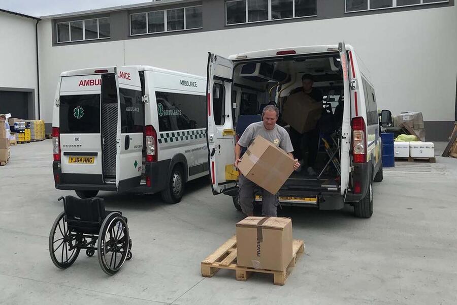 Ukraine ambulance feature volunteers