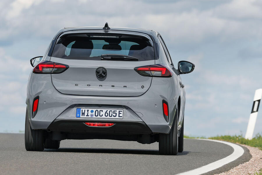 Vauxhall corsa electric review 202303 cornering rear