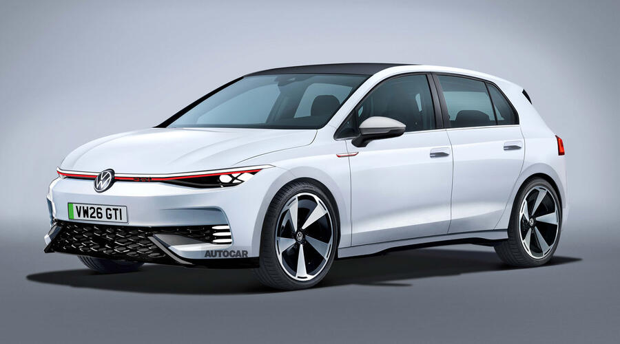 VW Golf GTI EV render Autocar