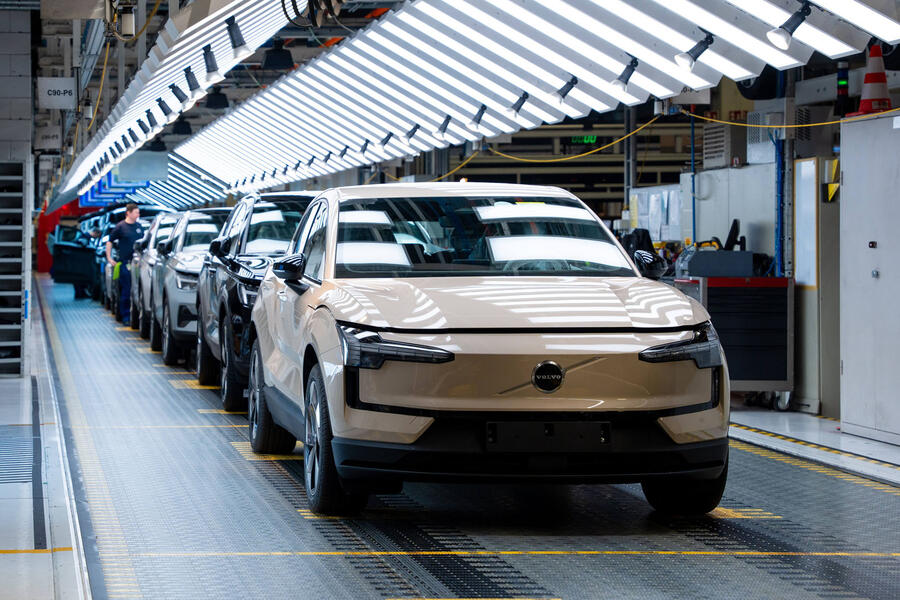 Volvo EX30 on production line in Ghent, Belgium factory