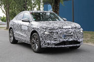 Audi Q6 E-tron Sportback 2024 camouflaged front left tracking Audi Q6 E-tron Sportback 2024 camouflaged front left tracking