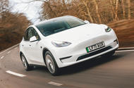 1 Tesla Model Y 2022 UK first drive review tracking front