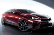 Kia Forte saloon shown in design sketches