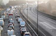 Motorway traffic jam
