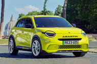 Abarth 600e Autocar render front Abarth 600e Autocar render front