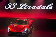 Alfa Romeo 33 Stradale on stage front Alfa Romeo 33 Stradale on stage front