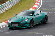 Aston Martin DB11 facelift 2023 front quarter tracking