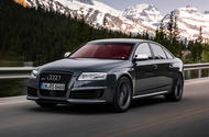 Audi RS6 saloon 2008 front quarter tracking