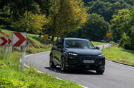 Audi Q6 e tron on road front 1