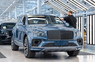 Bentley Bentayga 2023 front on production line Bentley Bentayga 2023 front on production line
