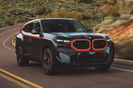 BMW XM Label Red 2023 front quarter tracking BMW XM Label Red 2023 front quarter tracking