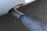 Car exhaust closeup emissions