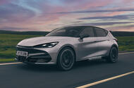 Cupra Leon EV Autocar render front quarter tracking
