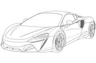 2020 McLaren Sports Series hybrid design patent