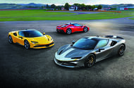 Ferrari SF90 Stradale in three colours