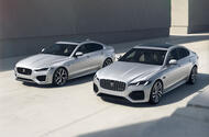 Jaguar XE XF 2022 front quarter static Jaguar XE XF 2022 front quarter static