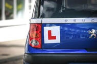 L Plate on Peugeot L Plate on Peugeot