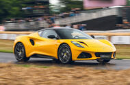Lotus Emira front quarter tracking Goodwood 2022