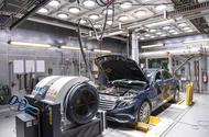 Mercedes emissions testing lab front quarter